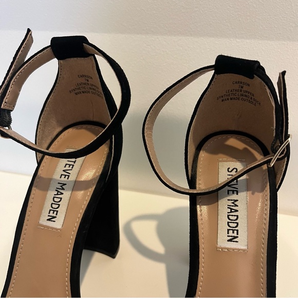 Steve Madden Carrson Suede Block Heels - Picture 5 of 14